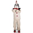 Halloween Animatronic 6ft Killer Clown Decorations, 72inch Animated Clown with Motion Activation, Creepy Sound, Scary Move, Light Up Eyes, Haunted House Spooky Horror Prop for Indoor, Outdoor, Yard