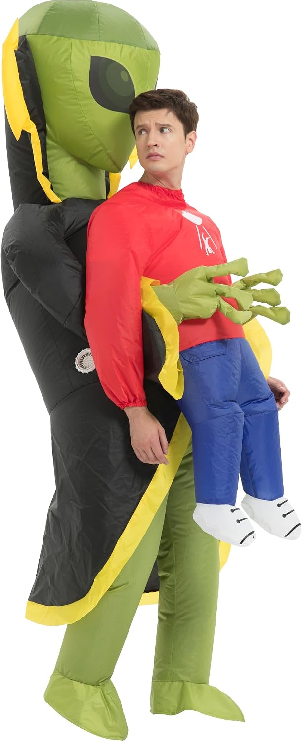 One Casa Inflatable Alien Costume for Adult,Blow Up Halloween Suit