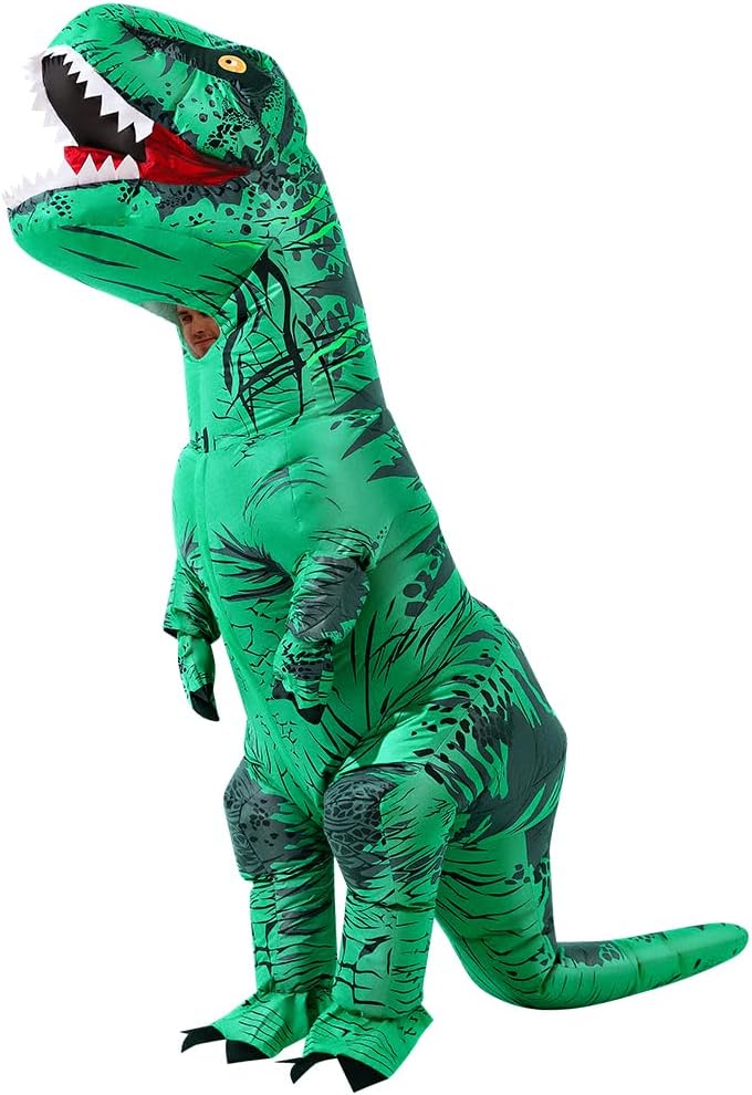 8 Colour Halloween Inflatable Dinosaur Costume Adult Fancy Dinosaur Suit Blow up Trex Costume