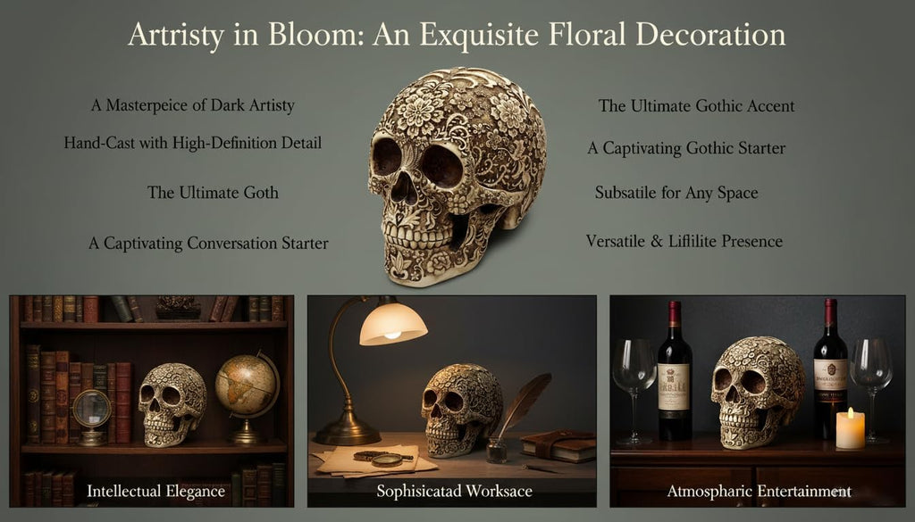 Life Size Plastic Skull - Skeleton Head Prop for Halloween Haunted House