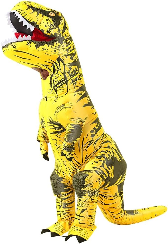 8 Colour Halloween Inflatable Dinosaur Costume Adult Fancy Dinosaur Suit Blow up Trex Costume
