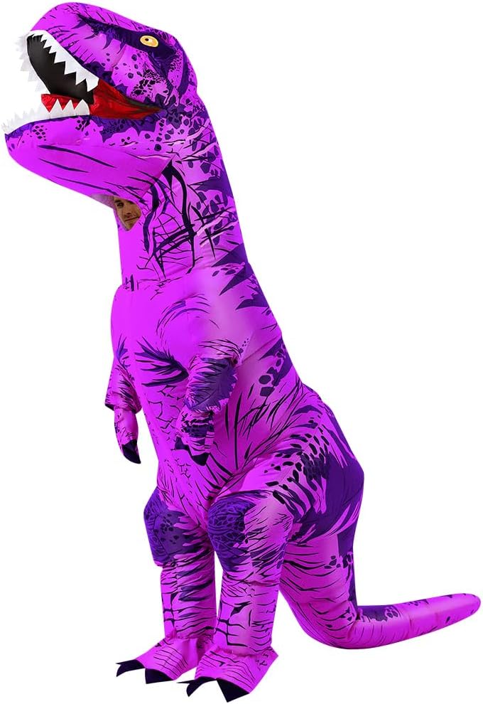 8 Colour Halloween Inflatable Dinosaur Costume Adult Fancy Dinosaur Suit Blow up Trex Costume