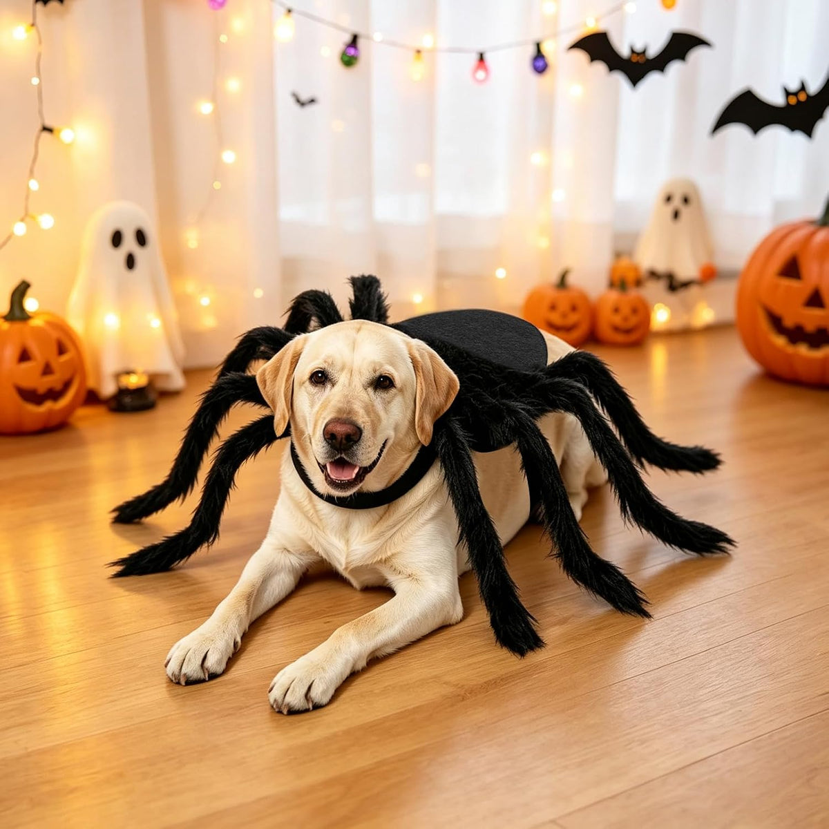 Halloween Spider Costume for Dog, Halloween Pet Costume Halloween Decorations, Spider Decor Halloween Party Supply, Spider Cosplay Costumes with Adjustable Velcro for Small Medium Dogs and Cats