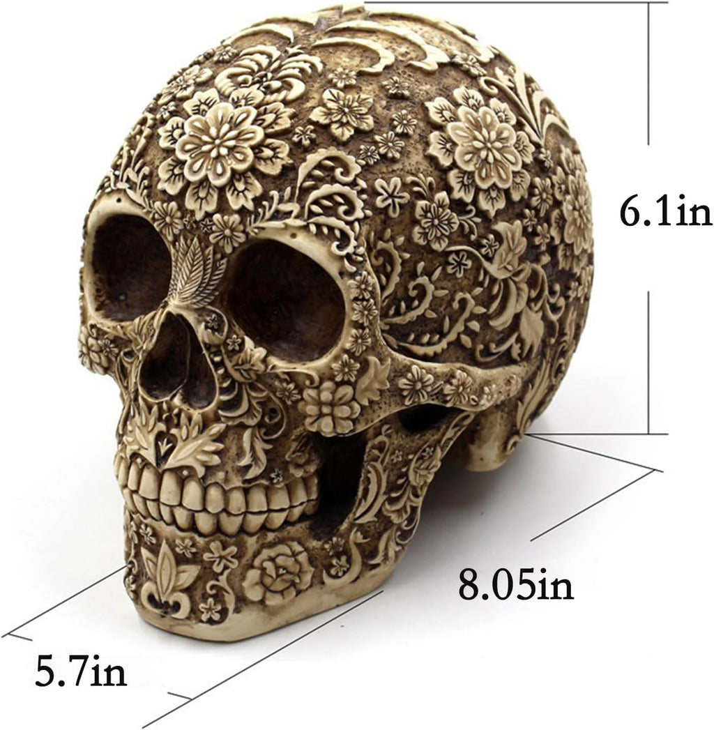 Life Size Plastic Skull - Skeleton Head Prop for Halloween Haunted House