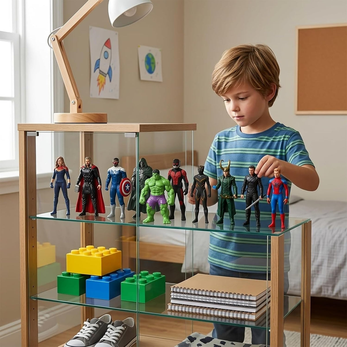 18Pcs Super Hero Figures Toy, 4.5 Inch Cartoon Heroic Legends Miniatures - Collectible PVC Toy Models, Desktop Ornaments Display Playset Gift for Kids & Movie Fans