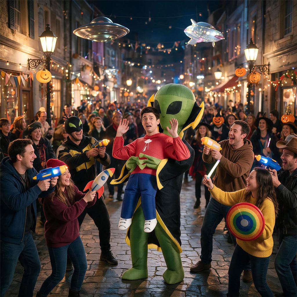One Casa Inflatable Alien Costume for Adult,Blow Up Halloween Suit