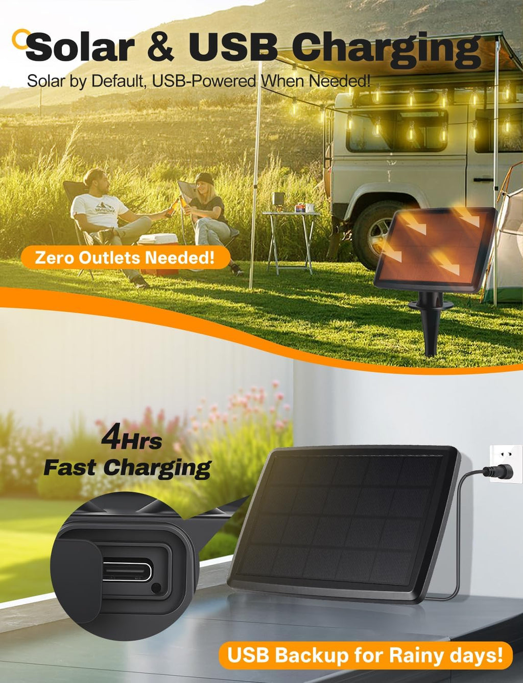 Tenmiro 200FT Solar String Lights Outdoor Waterproof with Remote Dimmable