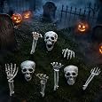 12 Pcs Halloween Skeleton Stakes, Halloween Cemetery Decorations Outdoor