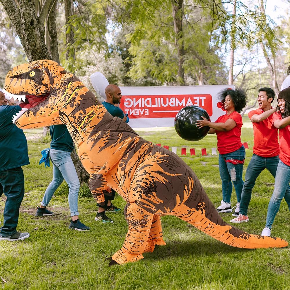 8 Colour Halloween Inflatable Dinosaur Costume Adult Fancy Dinosaur Suit Blow up Trex Costume