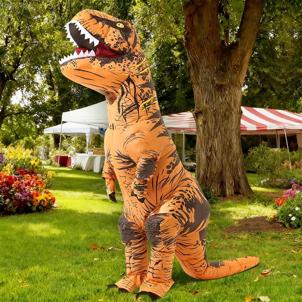 8 Colour Halloween Inflatable Dinosaur Costume Adult Fancy Dinosaur Suit Blow up Trex Costume